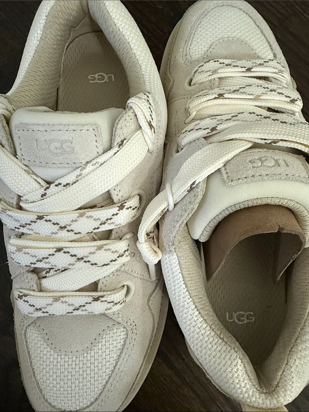 UGG Neutral-Tone Low Top Sneakers in Cream